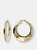 Hammered Electroformed 18Kt Gold Plated Hoops - 18K Yellow Gold