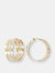 Hoops With Greek Design - Yellow Gold
