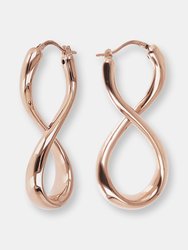 Rose Gold Plated Infinity Earrings