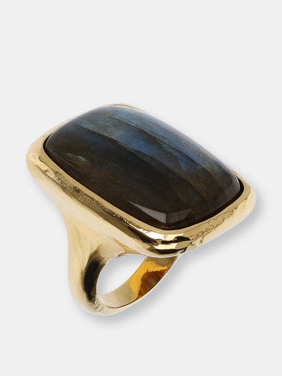 Etrusca Gioielli Signet Ring With Labradorite Stone product
