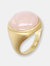 Signet Ring With Stone - Rose Quartz - Rose Quartz