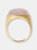 Signet Ring With Stone - Rose Quartz