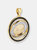 Turning Coin Pendant With Black Spinel Gemstone - Yellow Gold