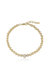 18k Gold Plated And Crystal Ball Anklet - Gold