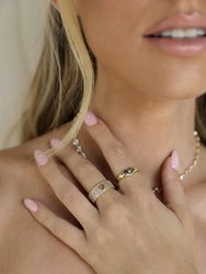 All Hearts Adjustable 18k Gold Plated Ring Set