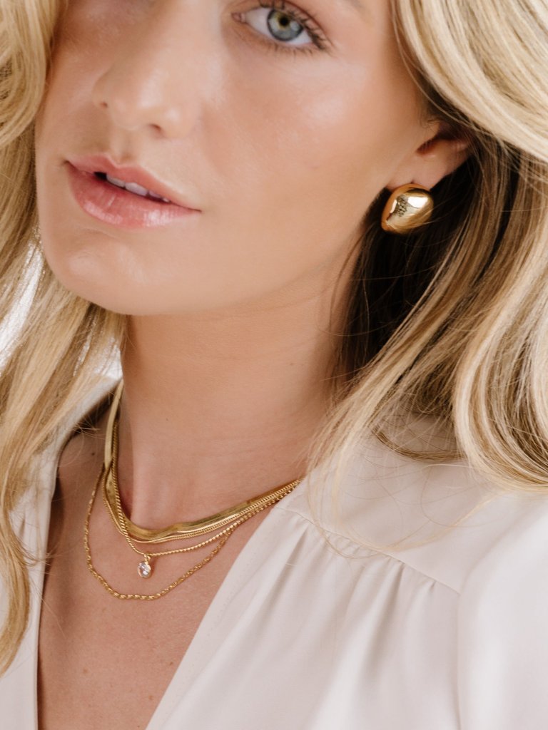 All The Chains 18k Gold Plated Layered Necklace