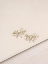 All Wrapped Up Crystal Bow Clip Set - Gold