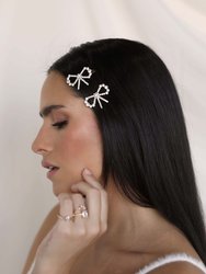 All Wrapped Up Crystal Bow Clip Set