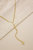 Always Guided 18k Gold Plated Chain Link Lariat Necklace - Gold