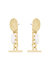 Ancient Coin And Pearl Charm 18k Gold Plated Drop Earrings