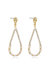 Angels City Drop Crystal 18k Gold Plated Earrings