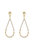 Angels City Drop Crystal 18k Gold Plated Earrings - Gold