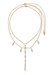 Ariella Glass Crystal 18k Gold Plated Layered Lariat Necklace - Gold