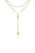 Augustine Layered Lariat Necklace - Gold