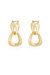 Baby Double Dangle Hoop 18k Gold Plated Earrings