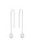 Barely There Chain And Crystal Dangle Earrings - Rhodium