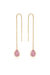Barely There Chain And Crystal Dangle Earrings - Light Pink Crystals