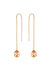 Barely There Chain And Crystal Dangle Earrings - Light Topaz Crystals