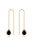 Barely There Chain And Crystal Dangle Earrings - Black Crystals