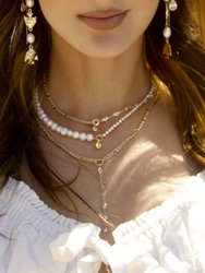 Barely There Chain And Crystal Dangle Earrings