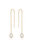 Barely There Chain And Crystal Dangle Earrings - Clear Crystals