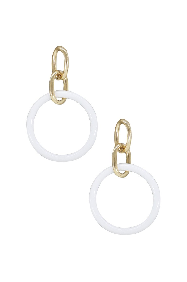 Be True 18k Gold Plated Earrings In Clear