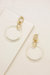 Be True 18k Gold Plated Earrings In Clear - Gold