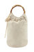 Beige Bucket Bag With Starfish & Shell Tassel - White
