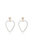 Big Heart 18k Gold Plated Pearl Earrings - Gold