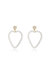 Big Heart 18k Gold Plated Pearl Earrings - Gold