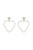 Big Heart 18k Gold Plated Pearl Earrings