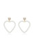 Big Heart 18k Gold Plated Pearl Earrings