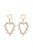 Big Heart Pearl and 18k Gold Plated Dangle Earrings - Gold