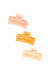 Brilliant And Bright Hair Claw Set - Cream/Pink/Orange Acrylic