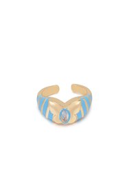 Butterfly Blues 18k Gold Plated Ring - 18k Gold