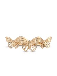 Butterfly Darling Barrette - Gold Tone