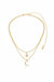 Celestial Moon And Star 18k Gold Plated Layered Necklace