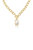Chain Link And Mother Of Pearl 18k Gold Plated Pendant Necklace - Pearl