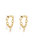 Chain Link Charm Dangle 18k Gold Plated Earrings