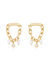 Chain Link Charm Dangle 18k Gold Plated Earrings