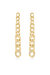 Chain Link Sway 18k Gold Plated Dangle Earrings - Gold