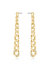 Chain Link Sway 18k Gold Plated Dangle Earrings
