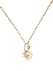 Charmed For Sure 18k Gold Plated Necklace - Gold