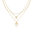 Circles Of Crystal Dainty Layered 18k Gold Plated Necklace Set - Gold