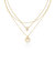 Circles Of Crystal Dainty Layered 18k Gold Plated Necklace Set - Gold