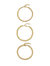 Classical 18k Gold Plated Trio Bracelet Set - Gold
