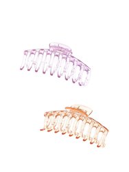 Clear Minds Hair Claw Set - Light Purple/Light Pink Acrylic