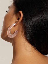 Clear Path Resin Hoop Earrings