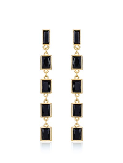 Ettika Cleo Crystal Drop 18k Gold Plated Earrings product