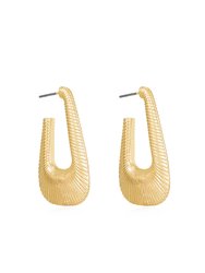 Cleopatra Inspired 18k Gold Plated Hoop Earrings - Gold
